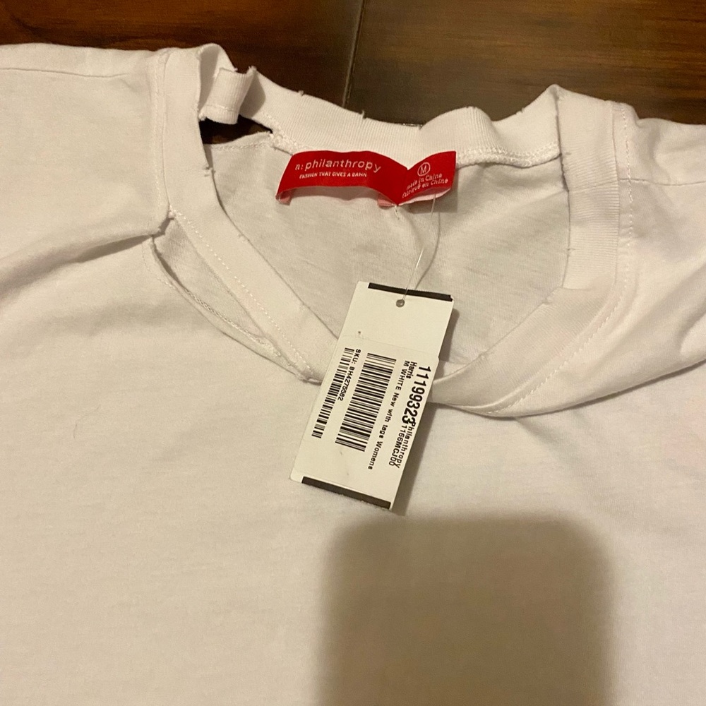 N:PHILANTHROPHY white tee. Size MEDIUM. - Picture 2 of 4
